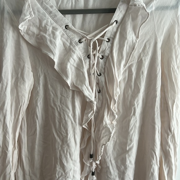 altered state lace up ruffle blouse - Picture 3 of 4